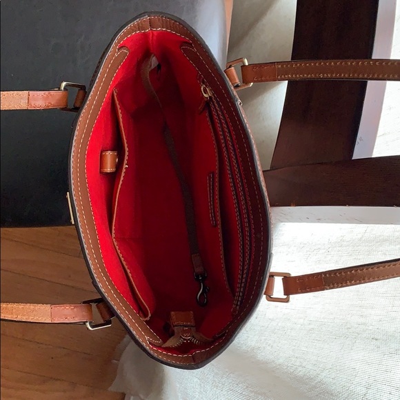 Brown leather Dooney & Bourke bag, like new - Picture 3 of 4
